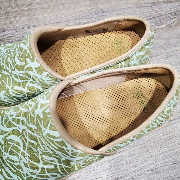 Dansko Women's Victoria Vegan Green Grass Canvas Classic Clogs Sz 41 US 10.5-11 - Picture 15 of 15